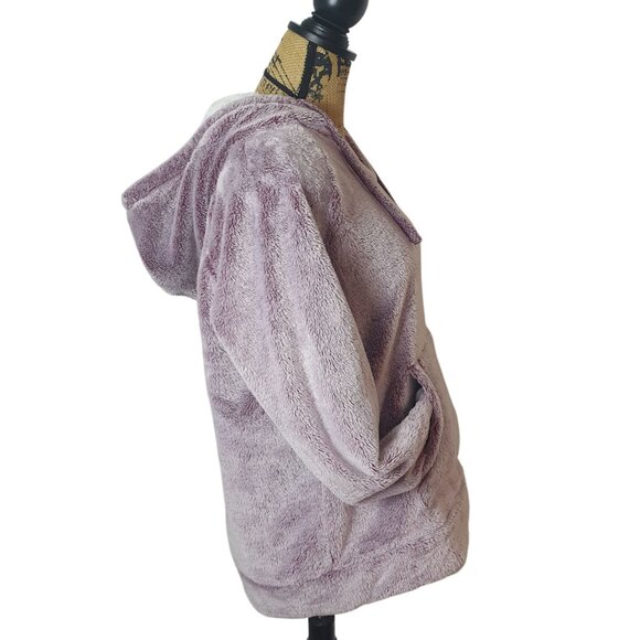 Members Mark Womens Plush Hoodie M Purple Cozy Buttery Soft Pullover Winterwear - Picture 2 of 6